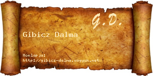 Gibicz Dalma névjegykártya